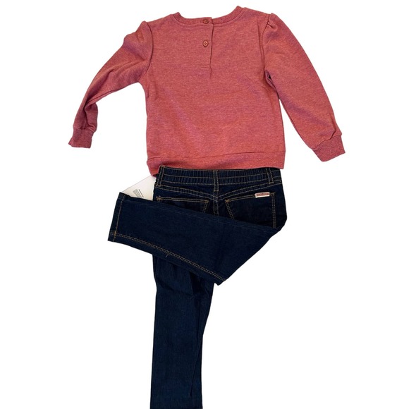 Hudson Adorable 2-Piece Set - Jeans & Long Sleeve Shirt, Size 2T K32 * - Picture 6 of 8